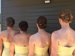 Bridal party hairdressing services